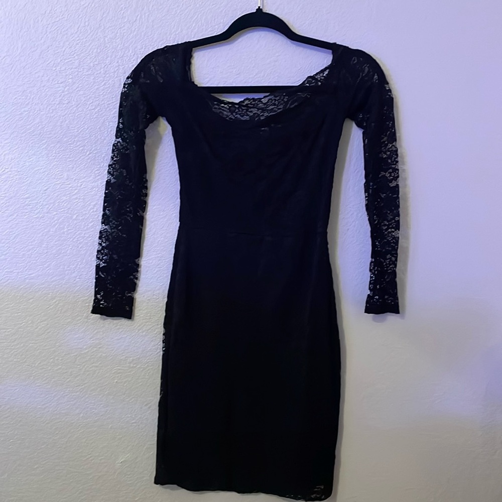 Black lace dress